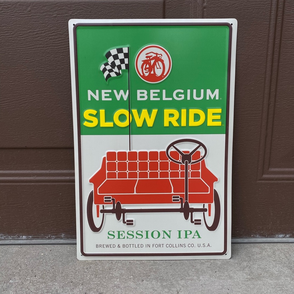 New Belgium Brewing Slow Ride Metal Sign 🍺